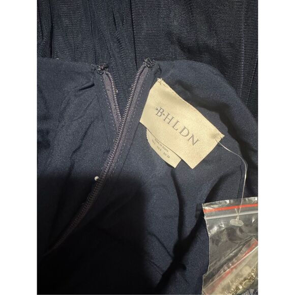 BHLDN NWOT Avery navy sequin covered bodice with frothy tulle skirt dress 4 - Picture 7 of 8